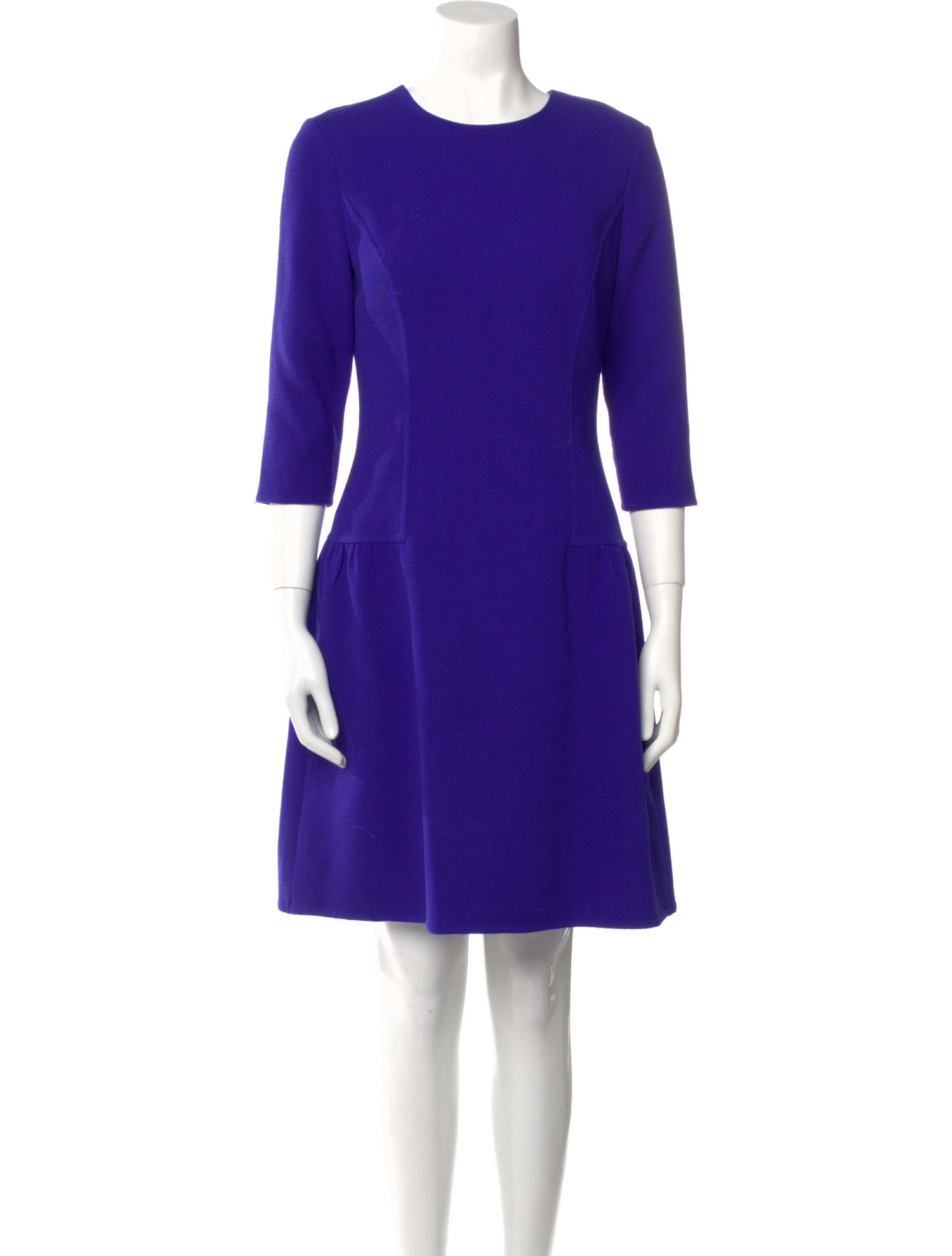 Oscar de la Renta Virgin Wool Knee-Length Dress