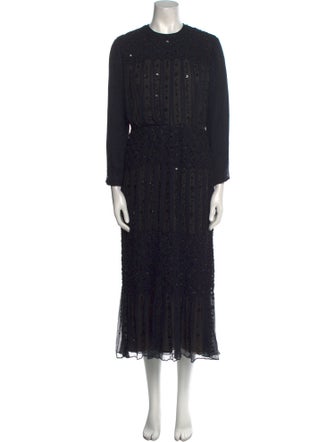 Oscar de la Renta Silk Long Dress