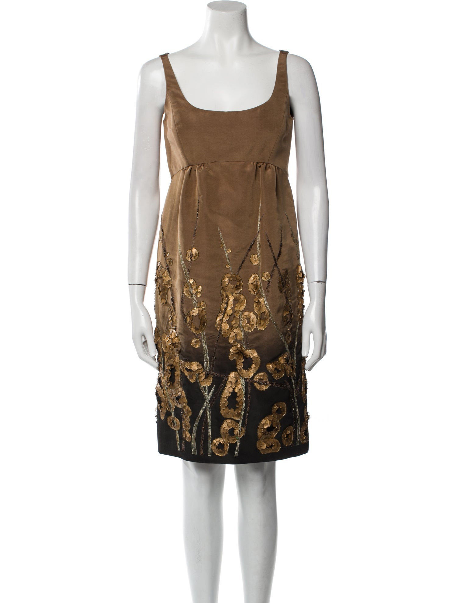 Oscar de la Renta Silk Knee-Length Dress