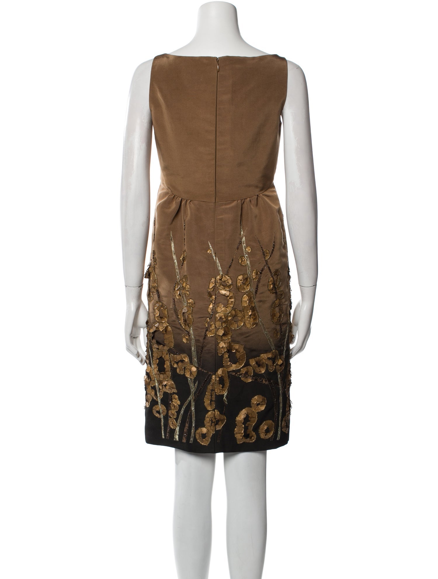 Oscar de la Renta Silk Knee-Length Dress