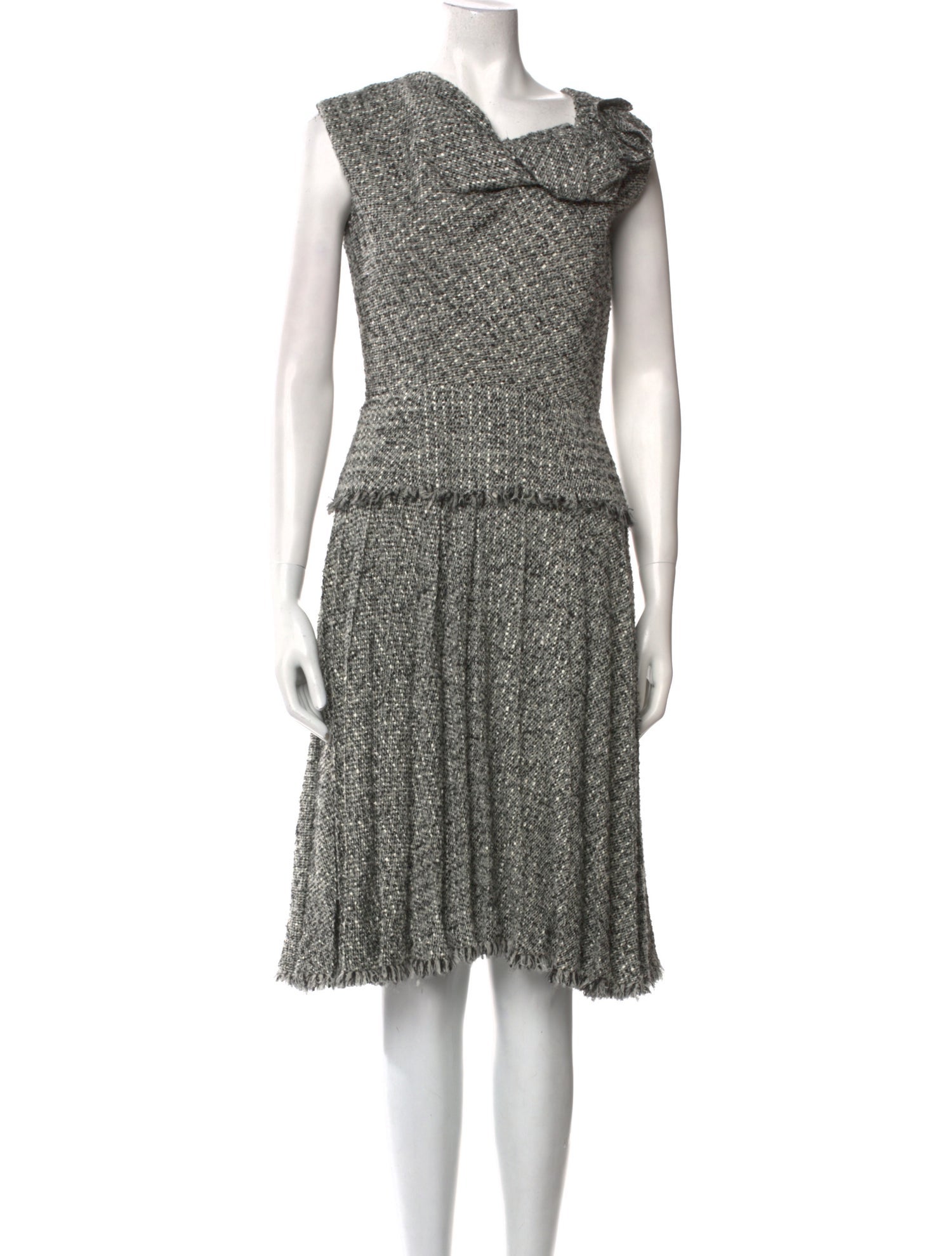 Oscar de la Renta Wool Knee-Length Dress