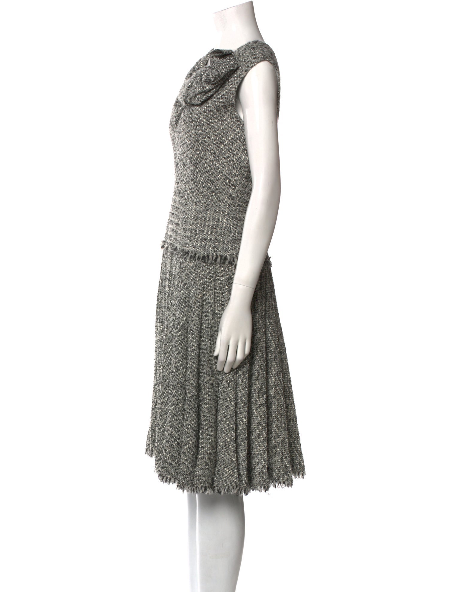 Oscar de la Renta Wool Knee-Length Dress
