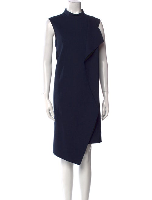 Oscar de la Renta Virgin Wool Midi Length Dress