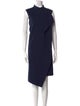 Oscar de la Renta Virgin Wool Midi Length Dress