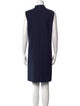 Oscar de la Renta Virgin Wool Midi Length Dress