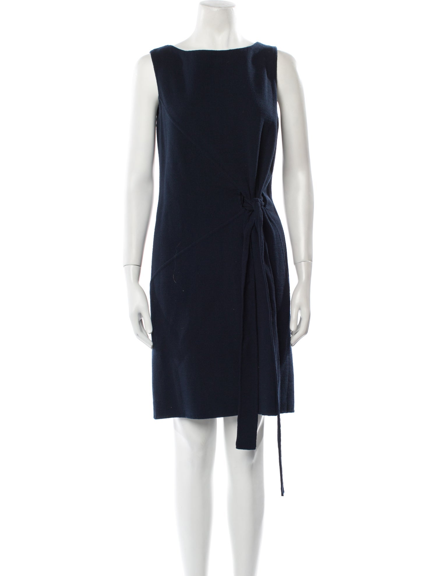 Oscar de la Renta Virgin Wool Midi Length Dress