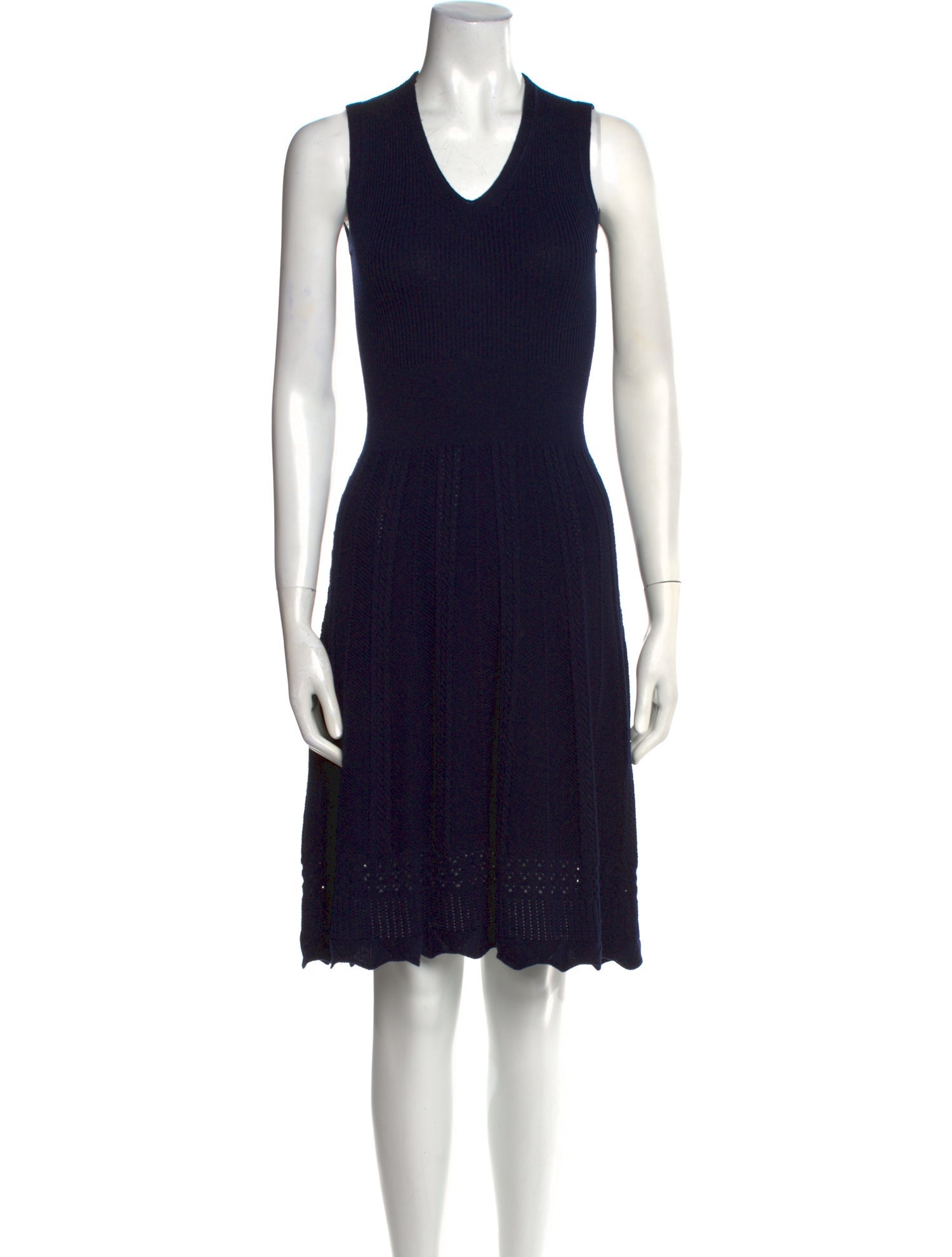Oscar de la Renta Wool Knee-Length Dress