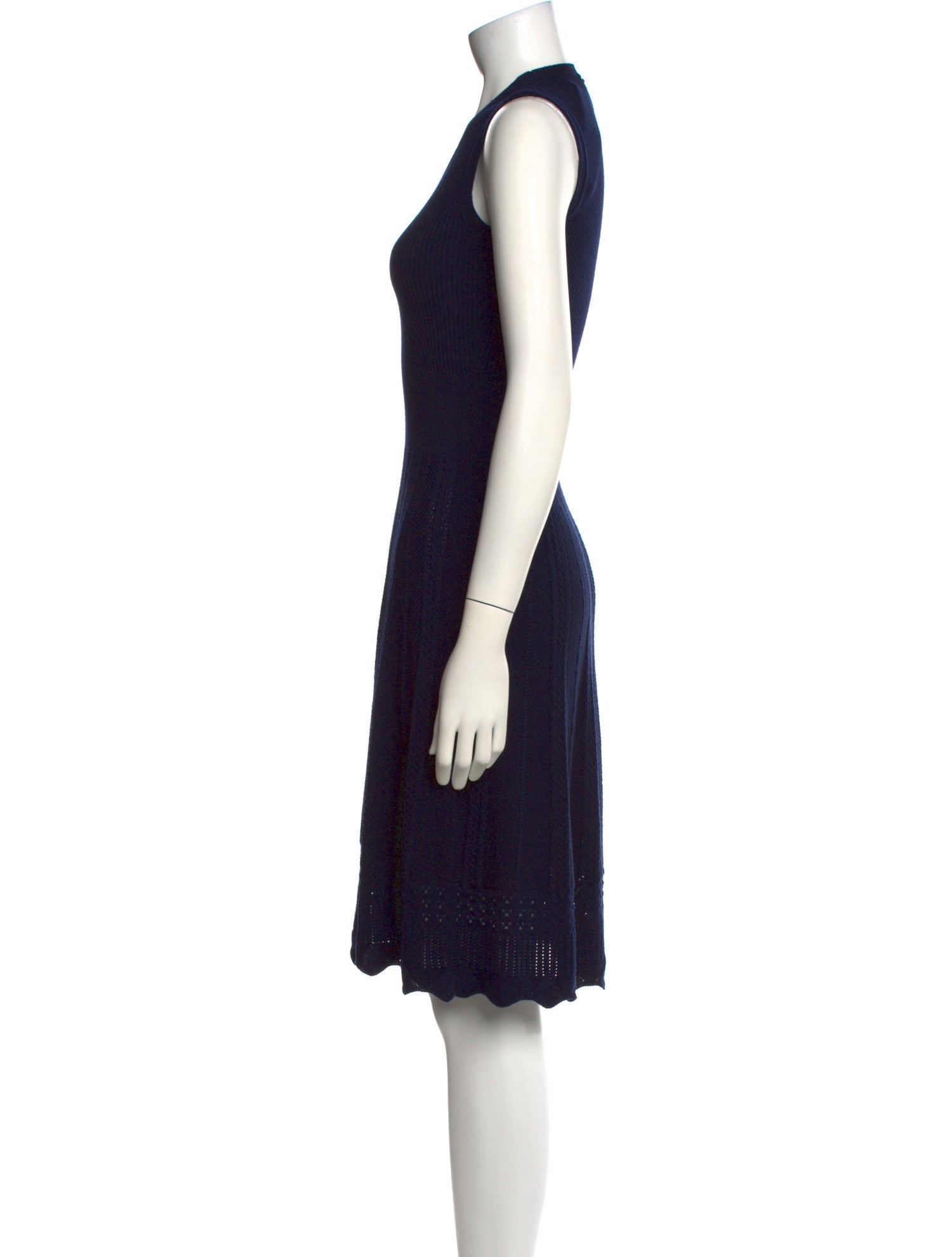 Oscar de la Renta Wool Knee-Length Dress