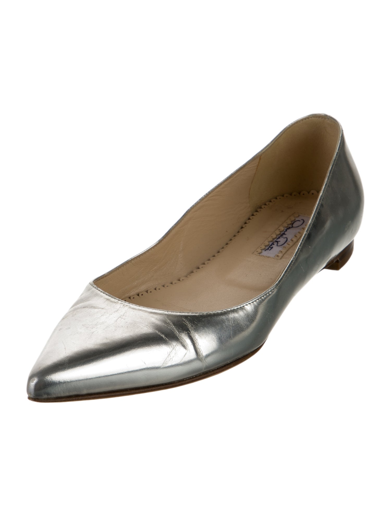 Oscar de la Renta Patent Leather Flats