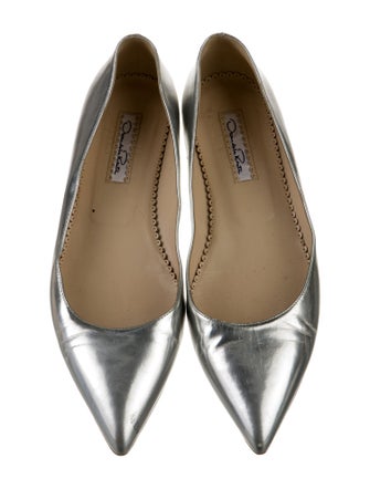 Oscar de la Renta Patent Leather Flats