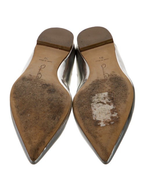 Oscar de la Renta Patent Leather Flats