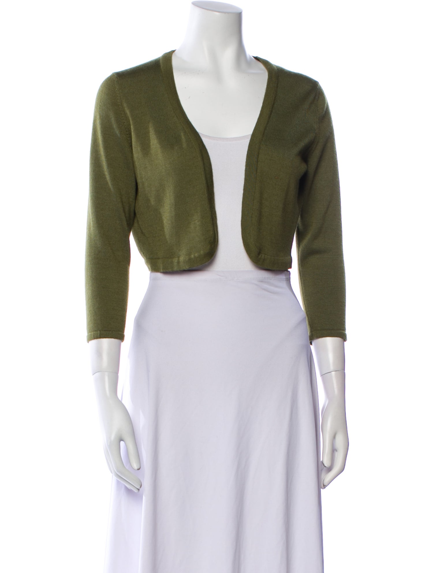 Oscar de la Renta Cashmere Open Front Sweater