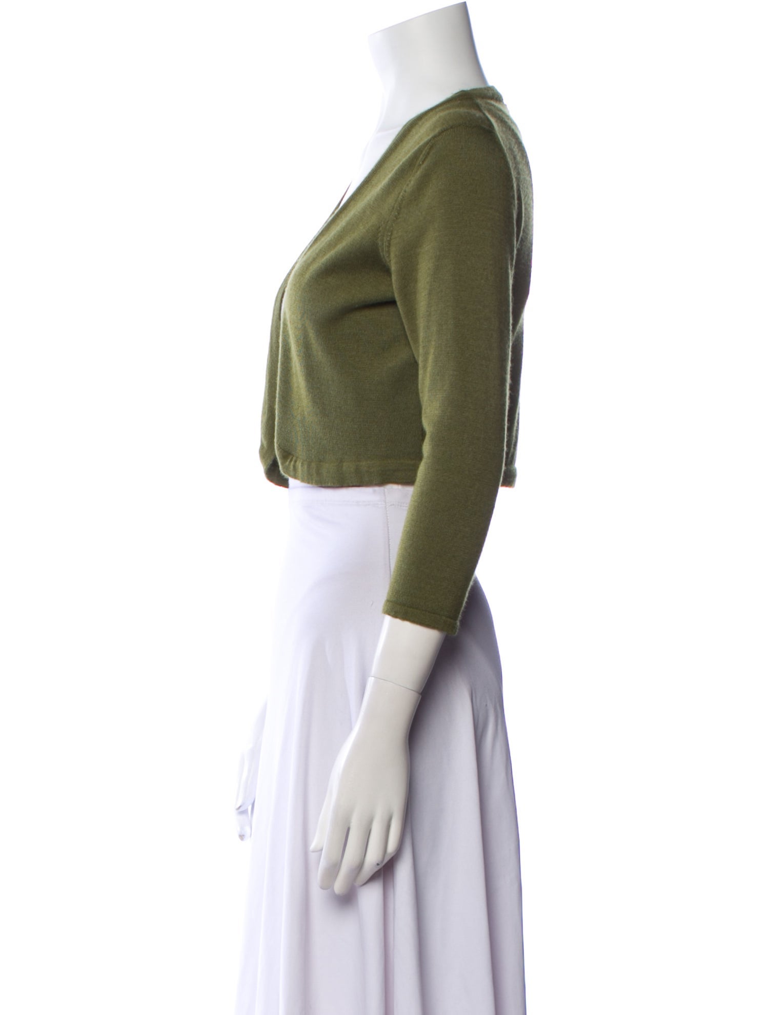Oscar de la Renta Cashmere Open Front Sweater
