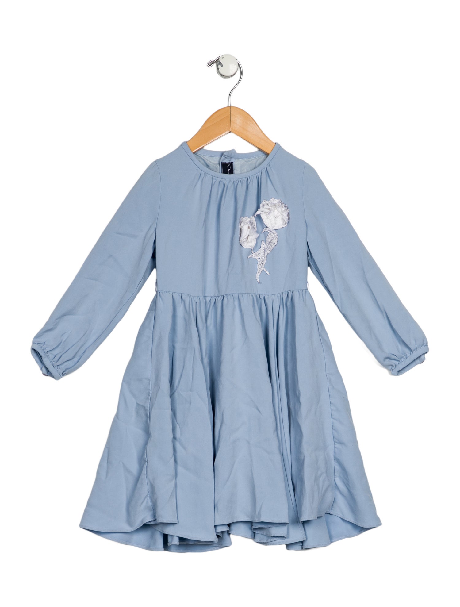 Oscar de la Renta Toddler Girls' Silk Blend Flower Dress