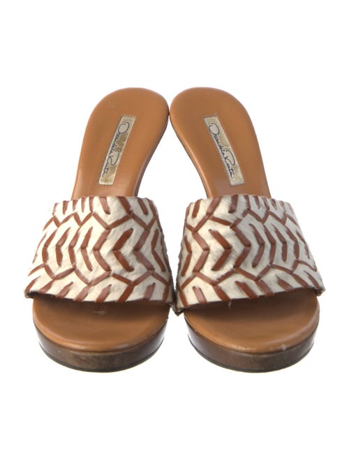 Oscar de la Renta Ponyhair Printed Slides