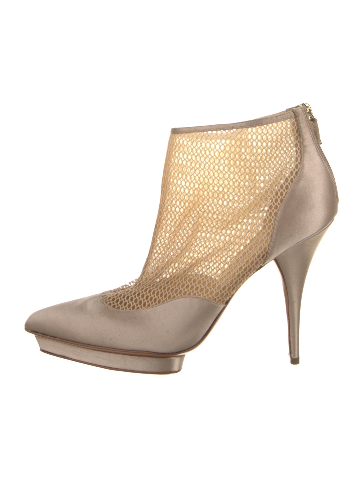 Oscar de la Renta Satin Boots