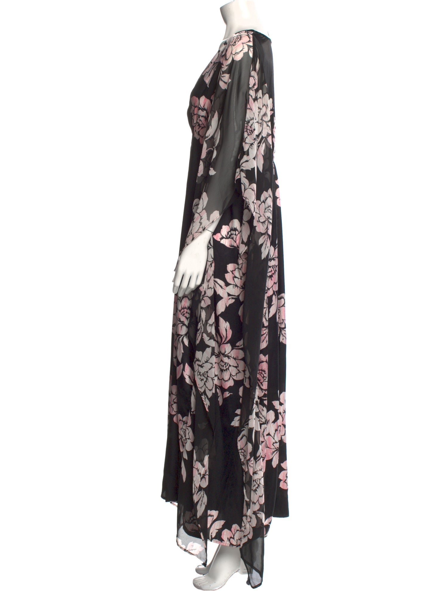 Oscar de la Renta Floral Print Long Dress