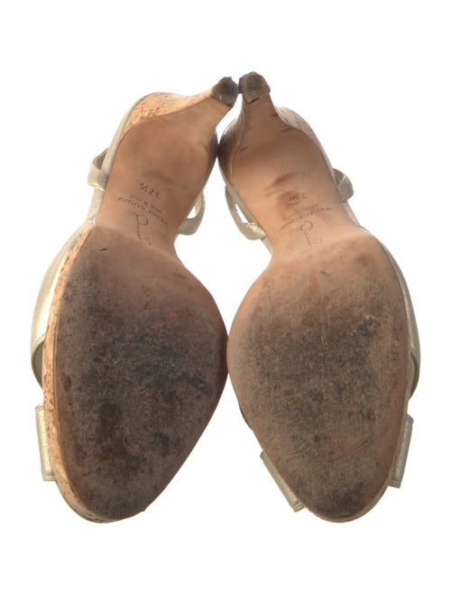 Oscar de la Renta Leather Bow Accents Slingback Pumps