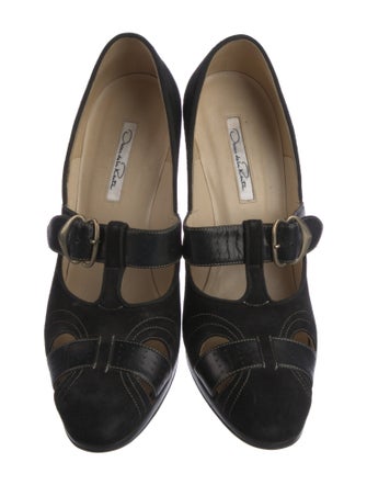 Oscar de la Renta Suede Pumps