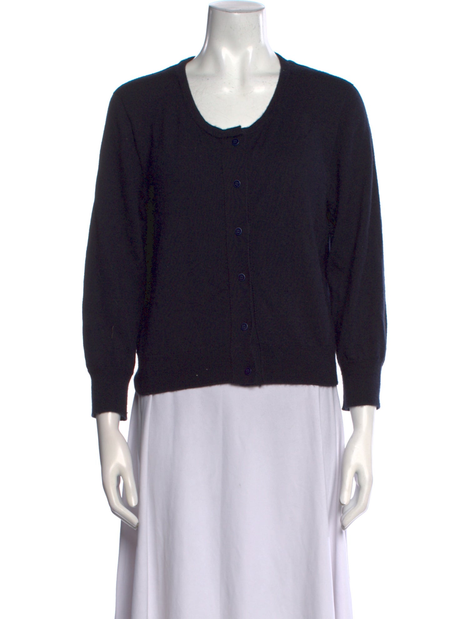 Oscar de la Renta Cashmere Scoop Neck Sweater