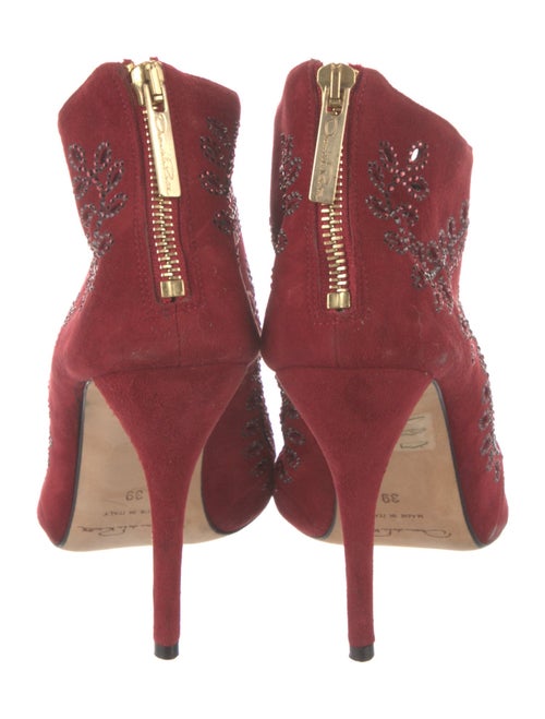 Oscar de la Renta Suede Printed Boots