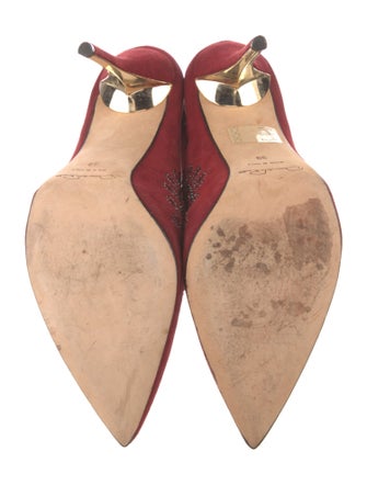 Oscar de la Renta Suede Printed Boots