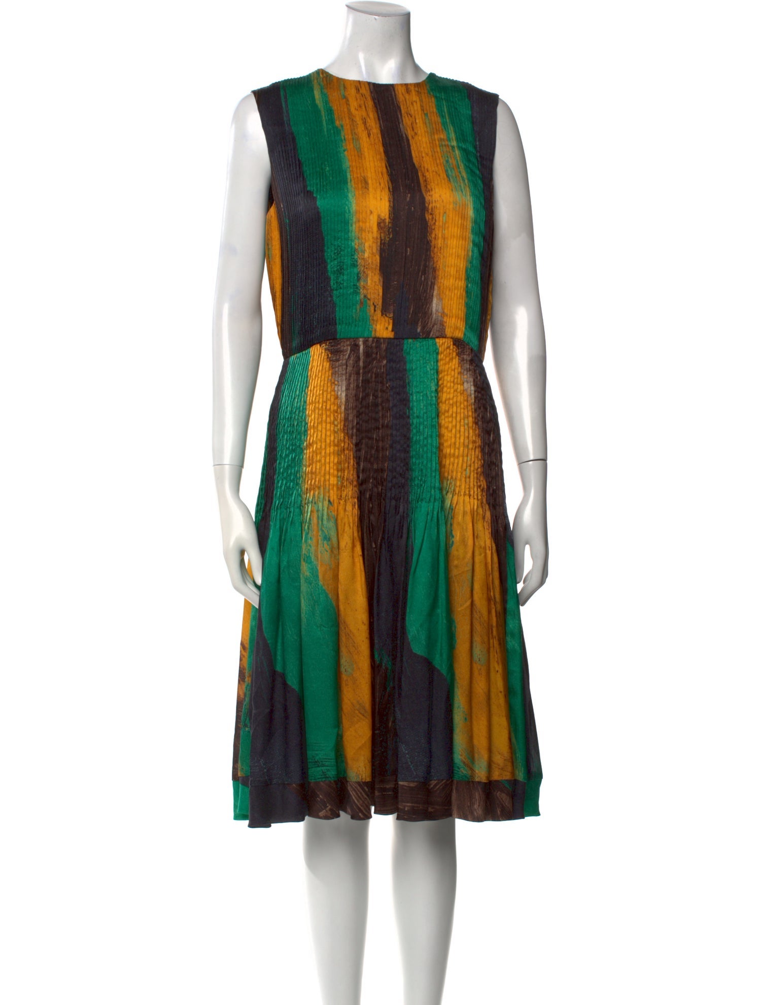 Oscar de la Renta Wool Midi Length Dress