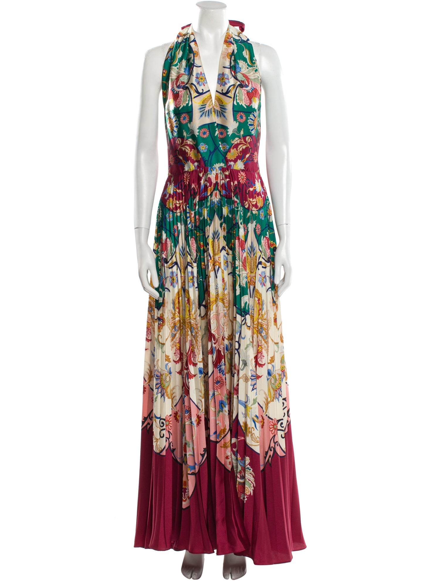 Oscar de la Renta Printed Long Dress