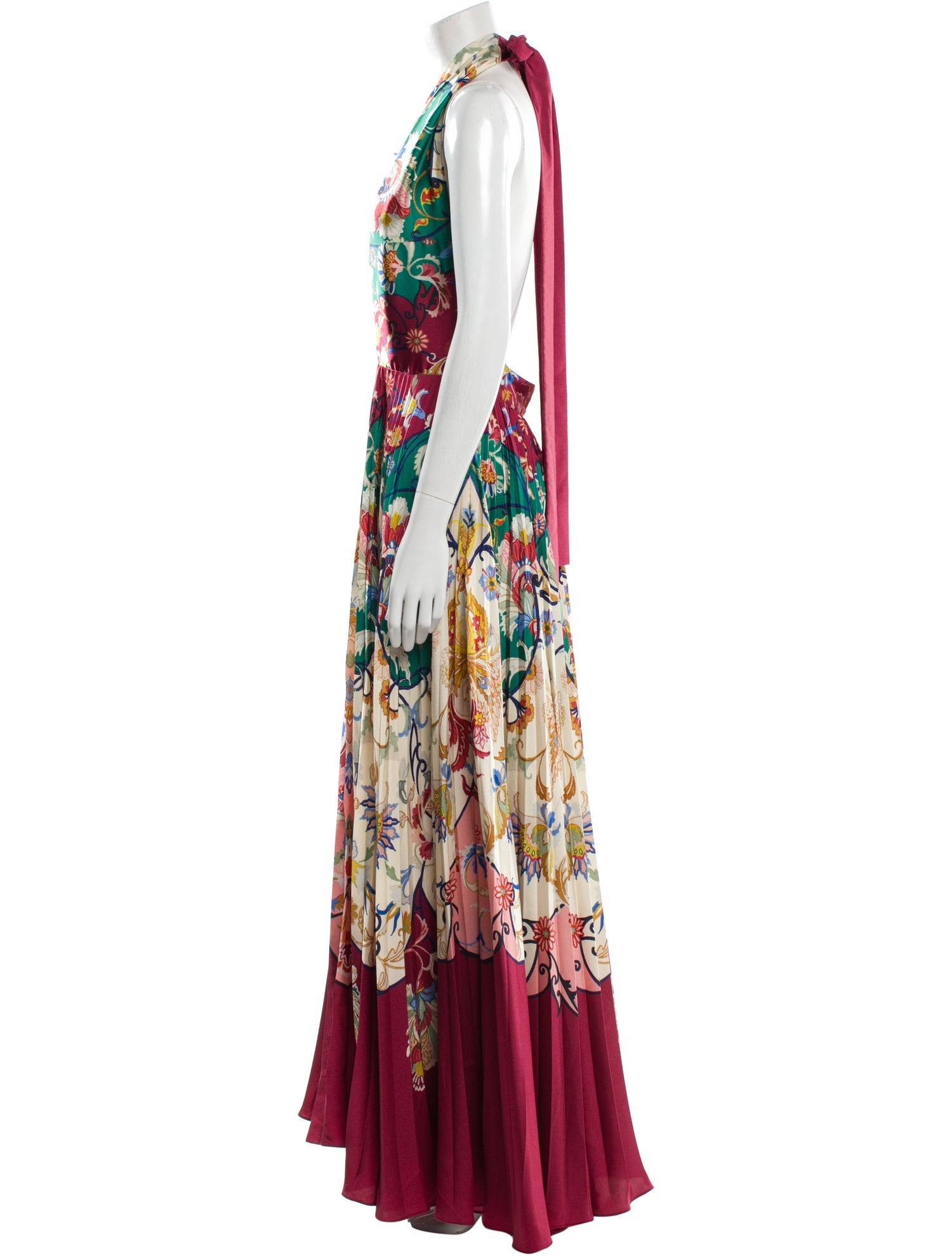 Oscar de la Renta Printed Long Dress