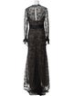 Oscar de la Renta Lace Pattern Long Dress