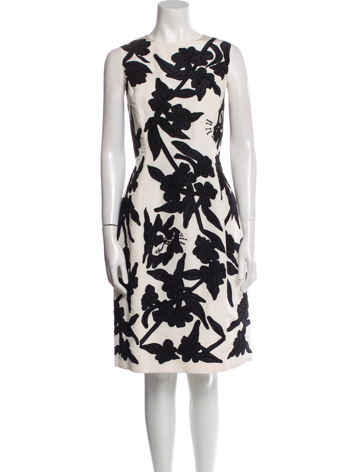 Oscar de la Renta Silk Knee-Length Dress