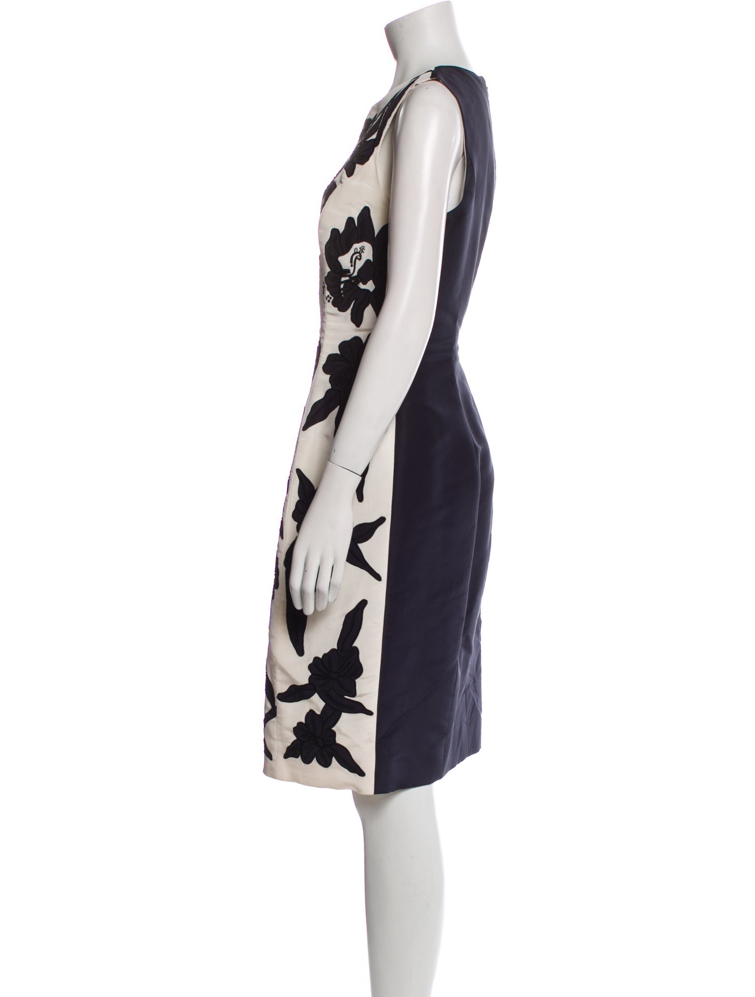 Oscar de la Renta Silk Knee-Length Dress
