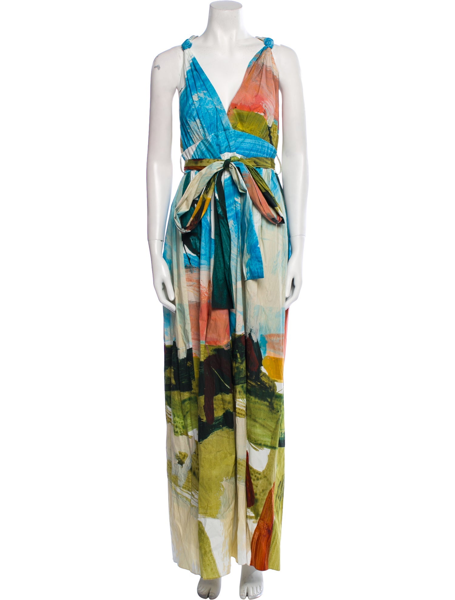 Oscar de la Renta Printed Long Dress