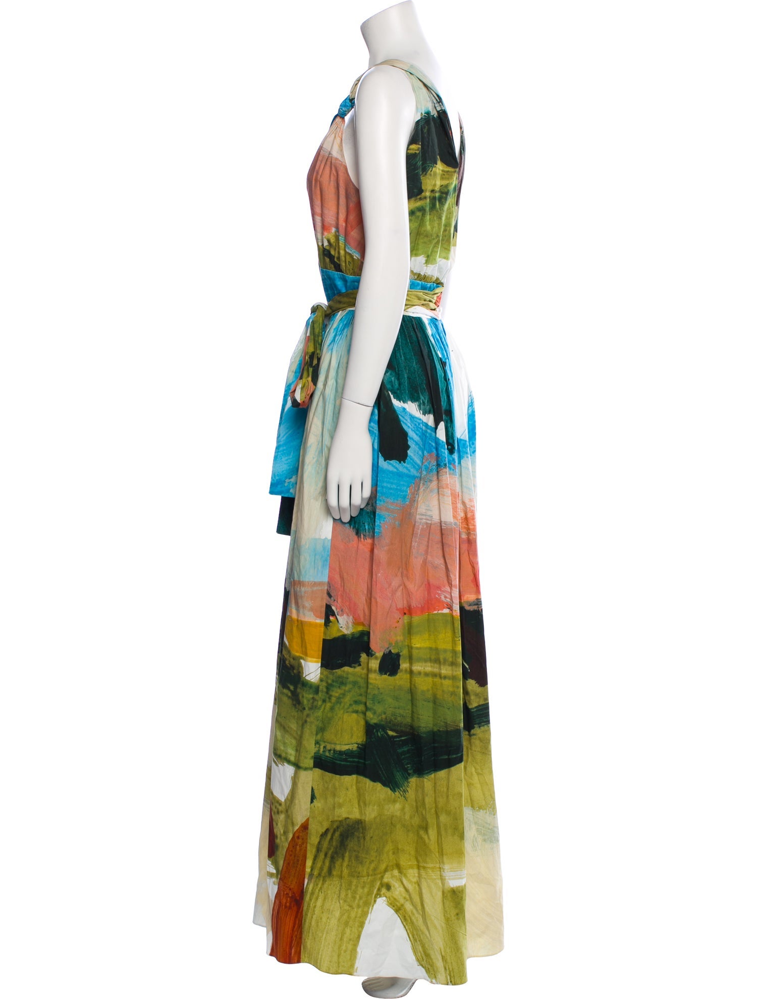Oscar de la Renta Printed Long Dress