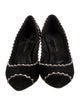 Oscar de la Renta Suede Crystal Embellishments Pumps