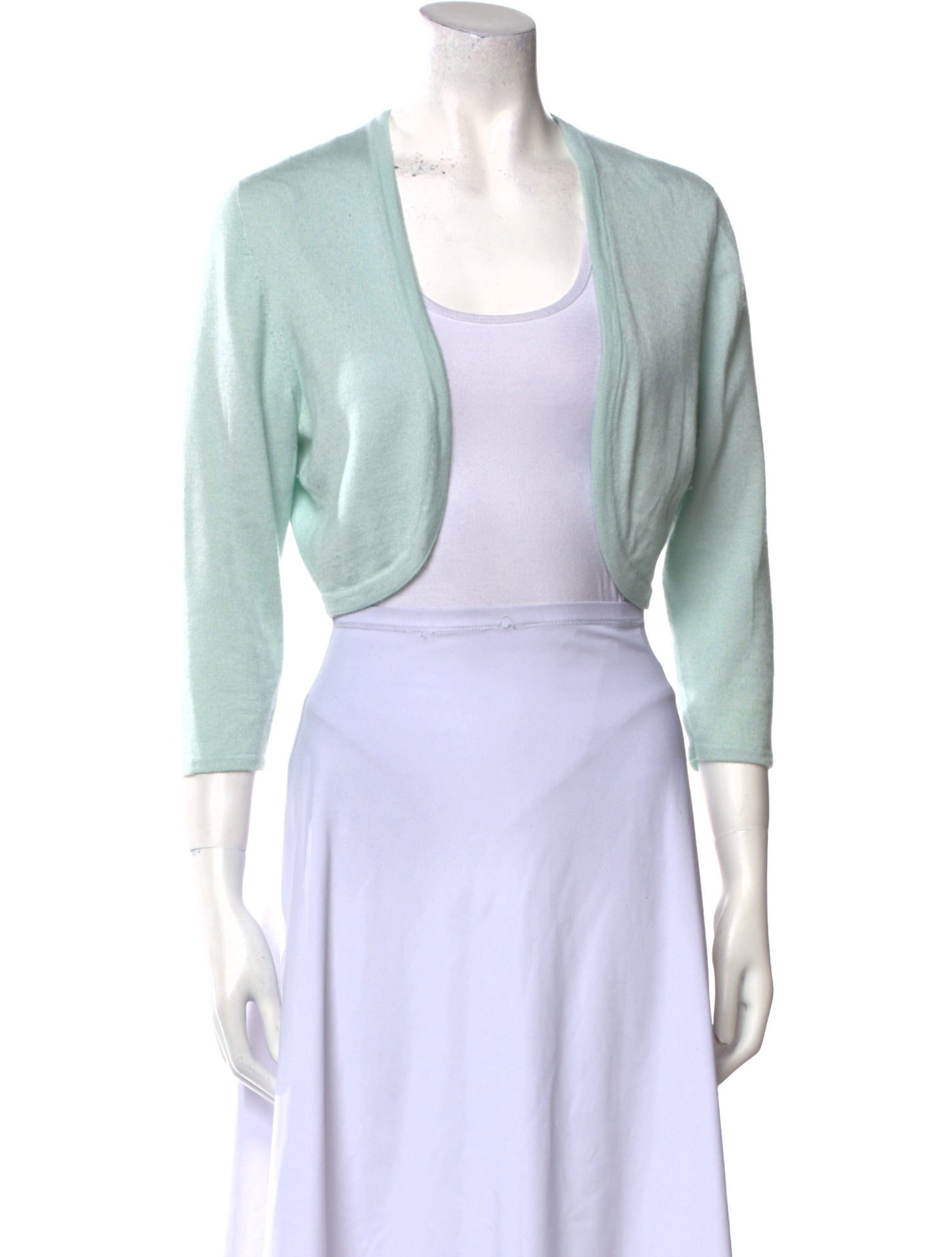 Oscar de la Renta Cashmere Open Front Sweater