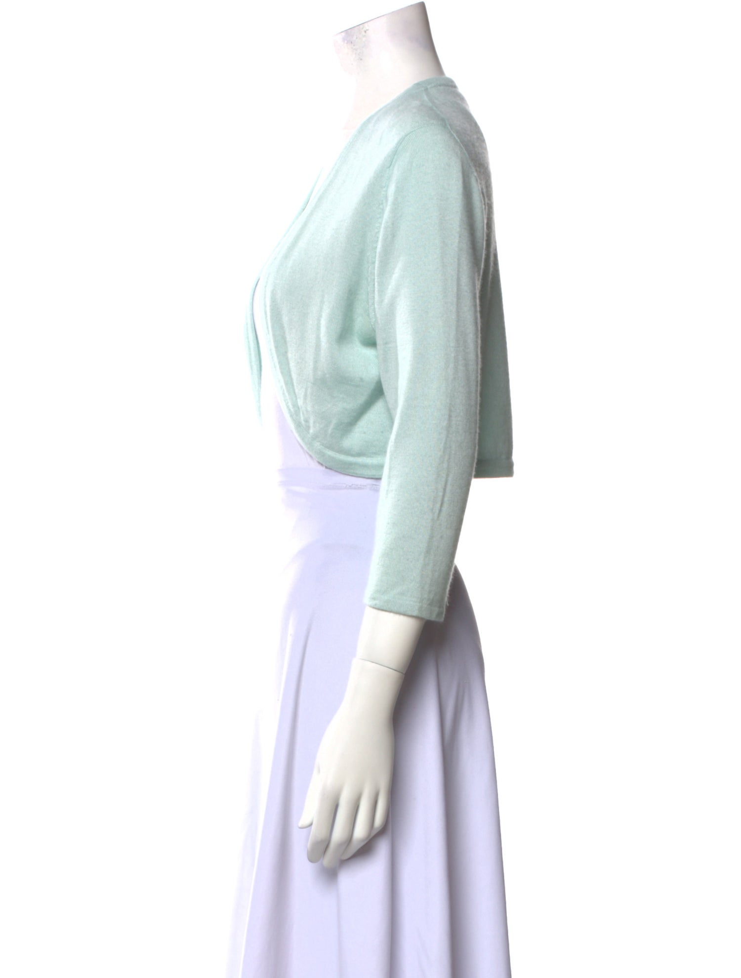 Oscar de la Renta Cashmere Open Front Sweater