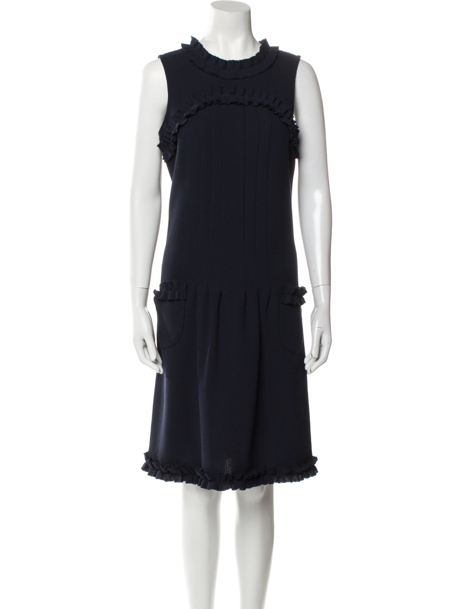 Oscar de la Renta Silk Midi Length Dress