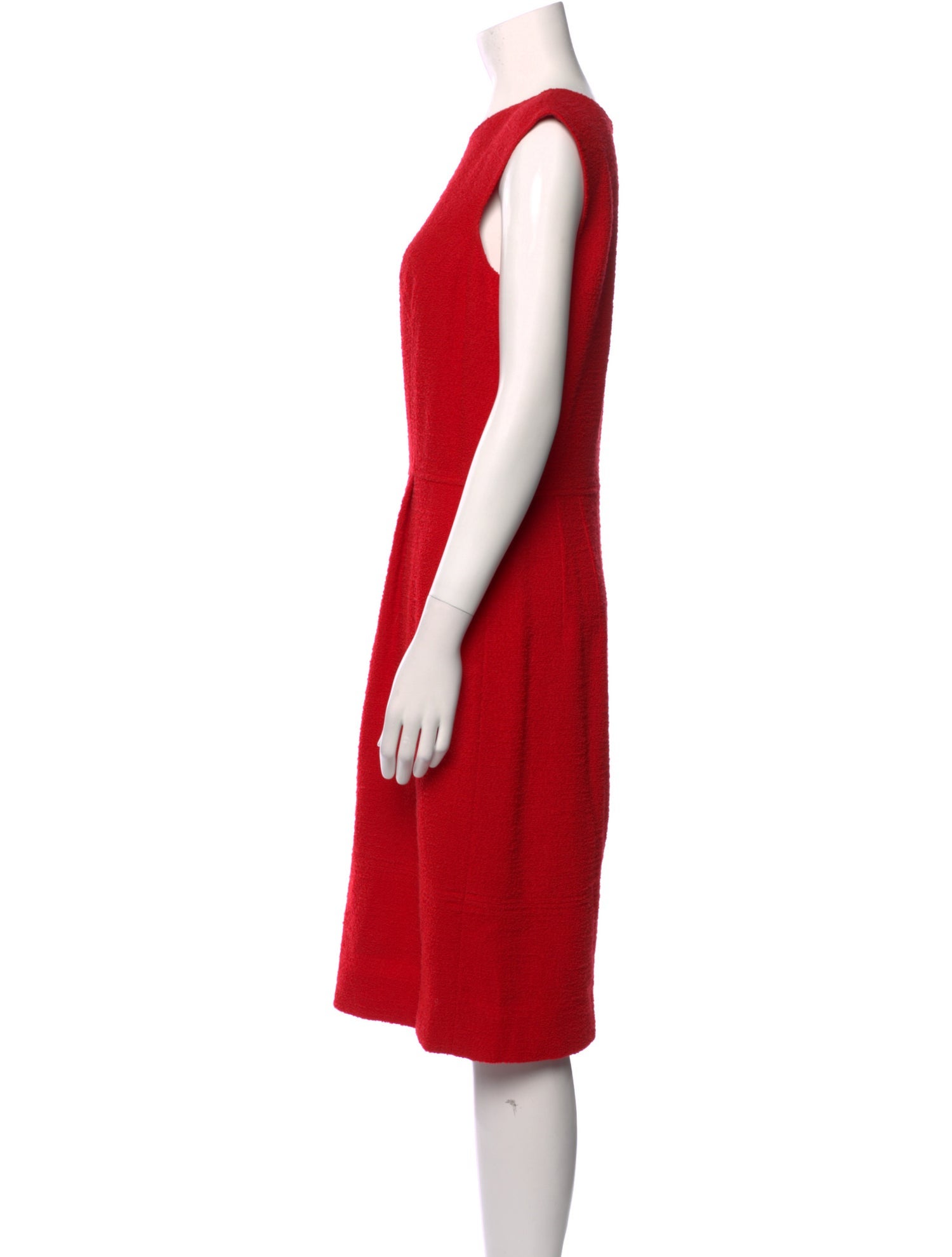 Oscar de la Renta Crew Neck Midi Length Dress