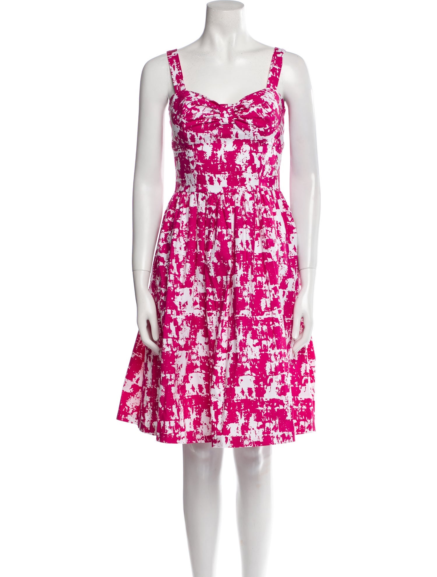 Oscar de la Renta Floral Print Knee-Length Dress w/ Tags