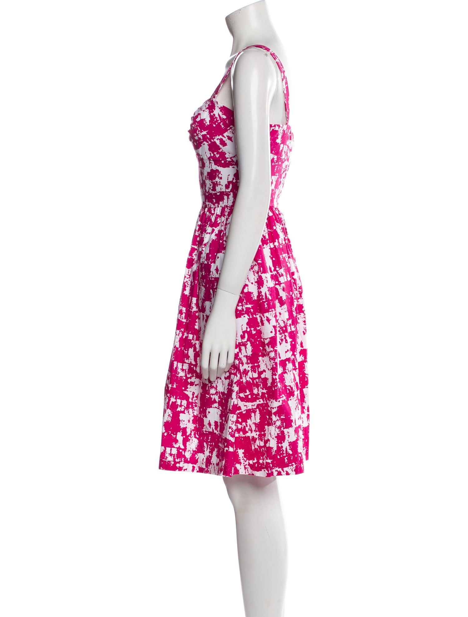 Oscar de la Renta Floral Print Knee-Length Dress w/ Tags