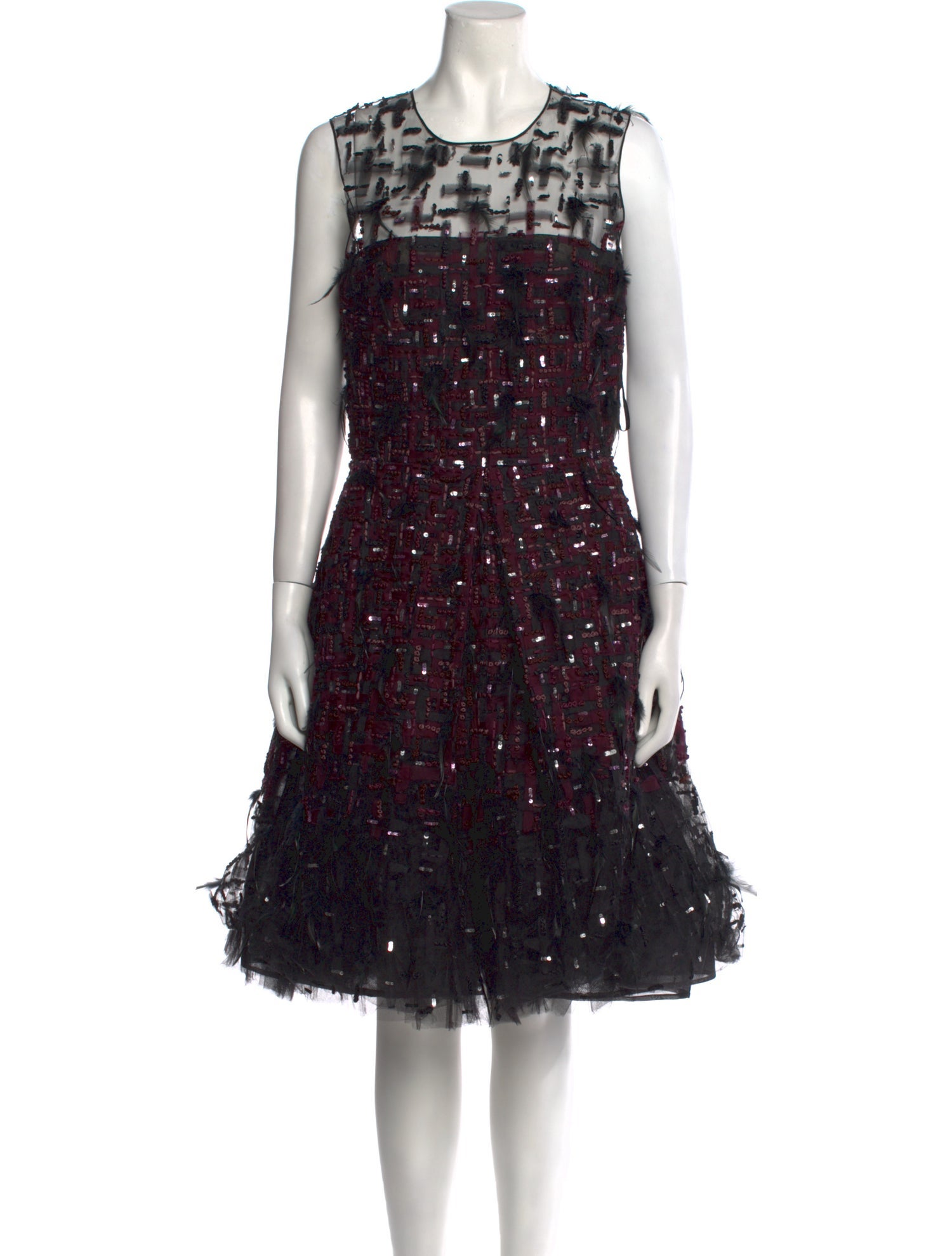 Oscar de la Renta Silk Knee-Length Dress