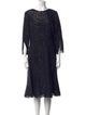 Oscar de la Renta Virgin Wool Midi Length Dress