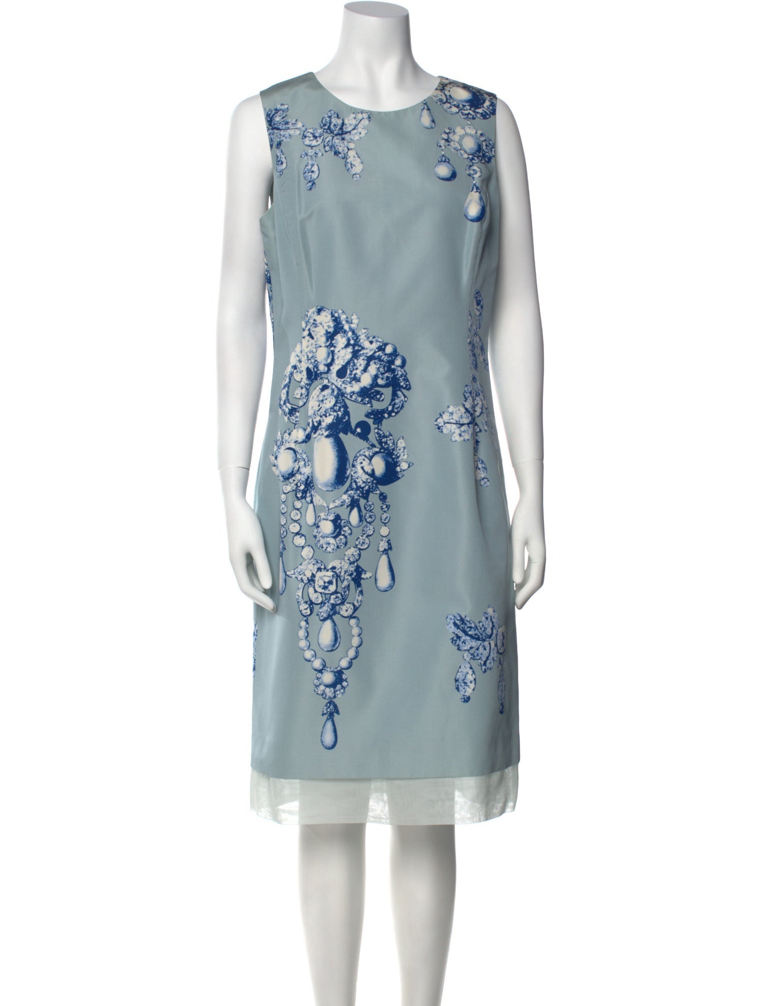 Oscar de la Renta Silk Knee-Length Dress