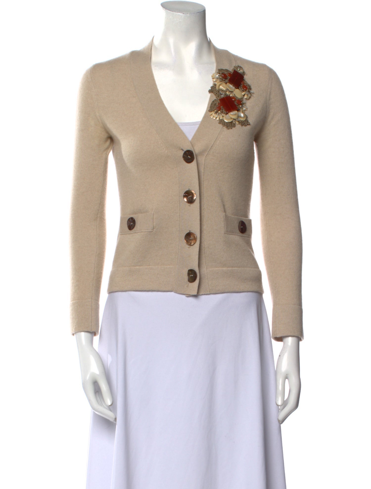 Oscar de la Renta V-Neck Sweater