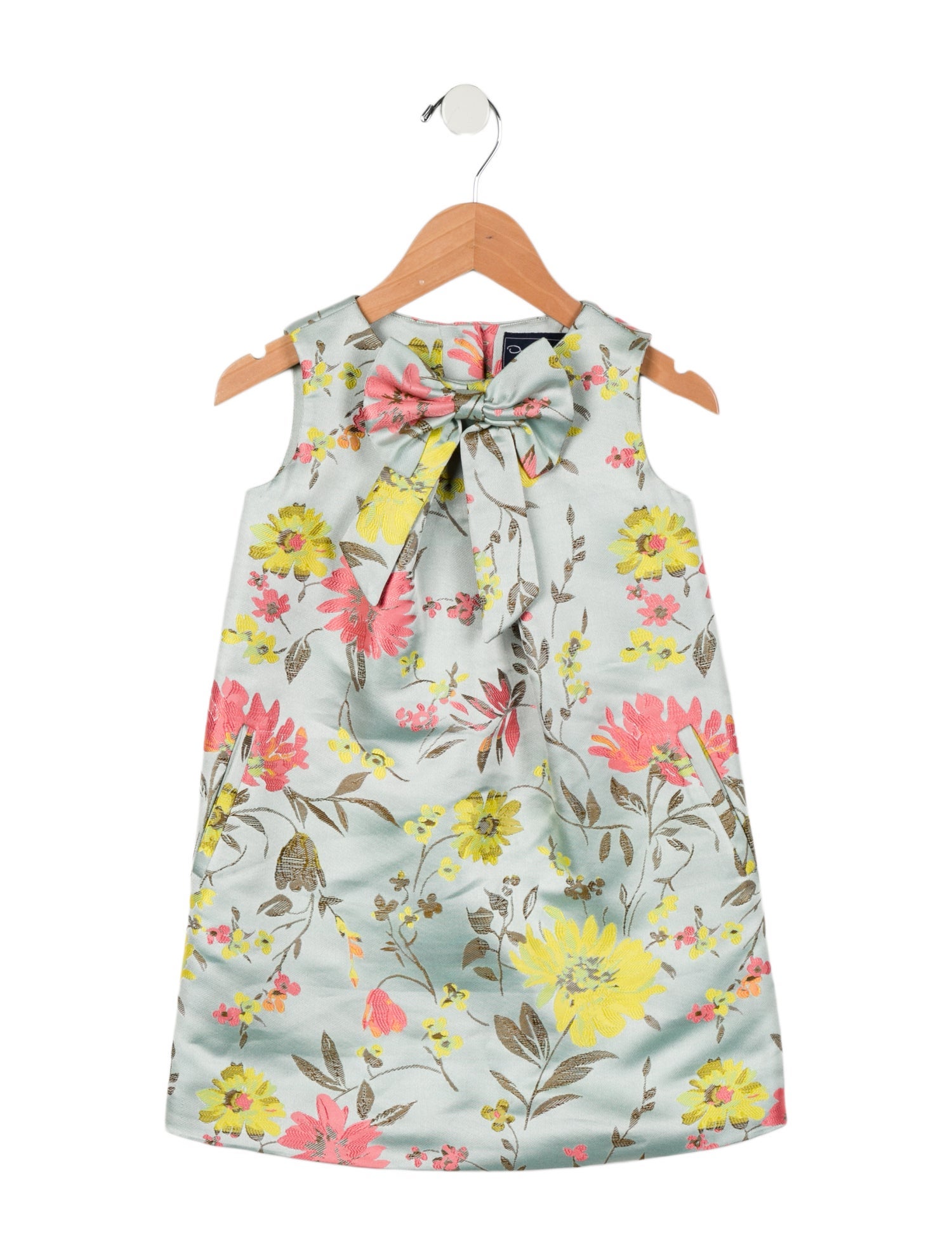 Oscar de la Renta Toddler Girls Flower Print Sleeveless Dress