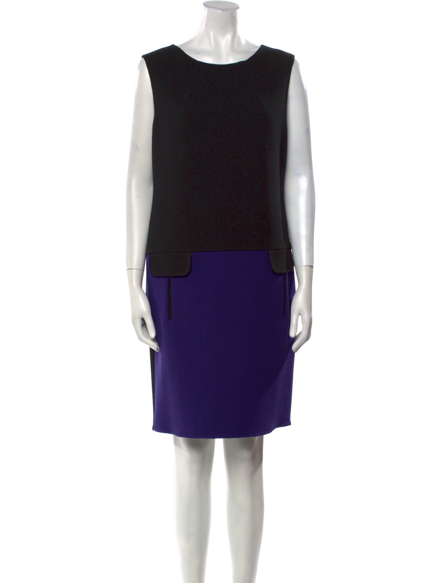 Oscar de la Renta Virgin Wool Knee-Length Dress