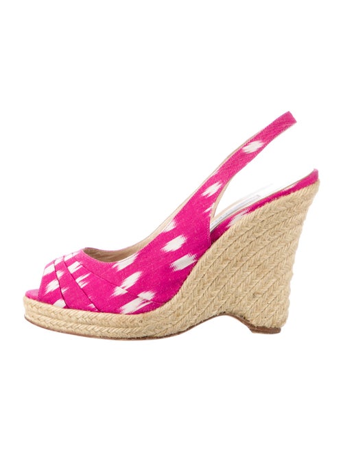 Oscar de la Renta Canvas Printed Espadrilles