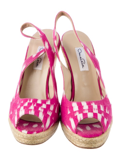 Oscar de la Renta Canvas Printed Espadrilles