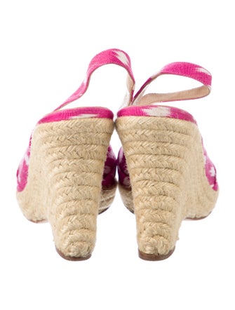 Oscar de la Renta Canvas Printed Espadrilles